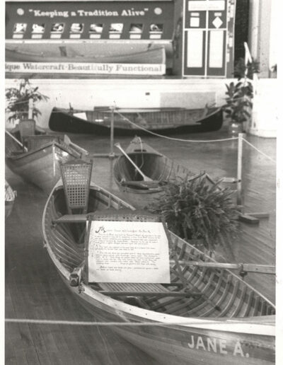 Guideboats at the Museum at Blue Mountain Lake arouund 1960.