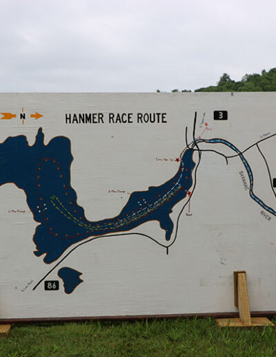 Map Board of Hamner Guideboat Race Route